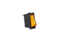 30*11mm Siyah Gövde 1NO Işıklı Terminalli (0-I) Baskılı Sarı A21 Serisi Anahtar